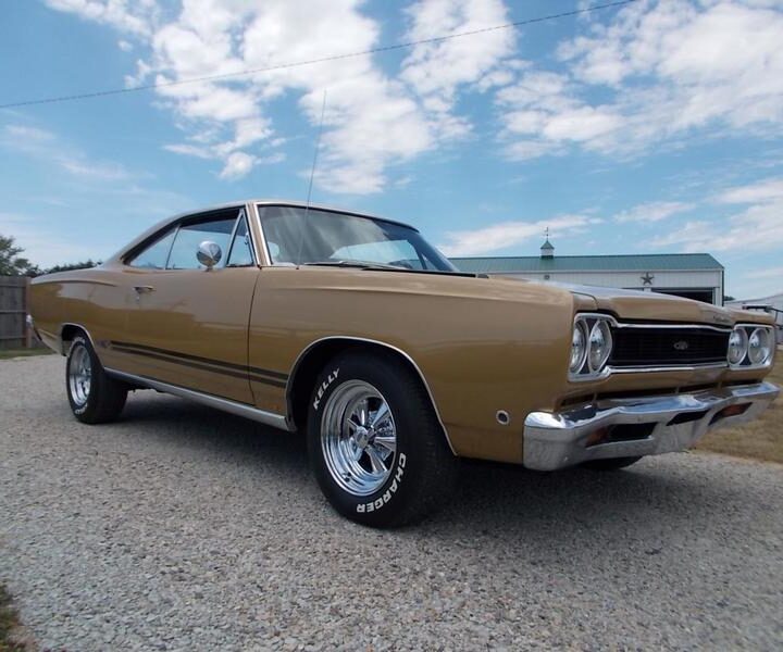 1968 Plymouth GTX 440 Gold Front Side View