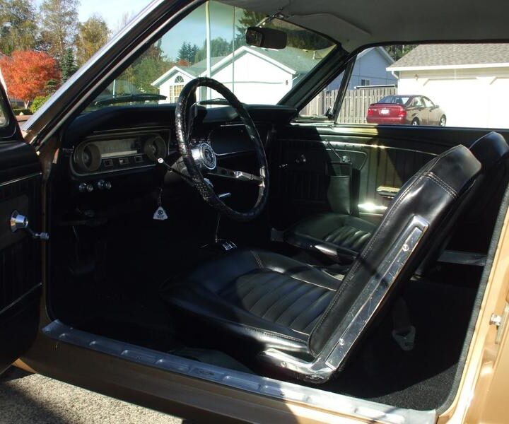 1964.5 Mustang Coupe Bronze Front Interior