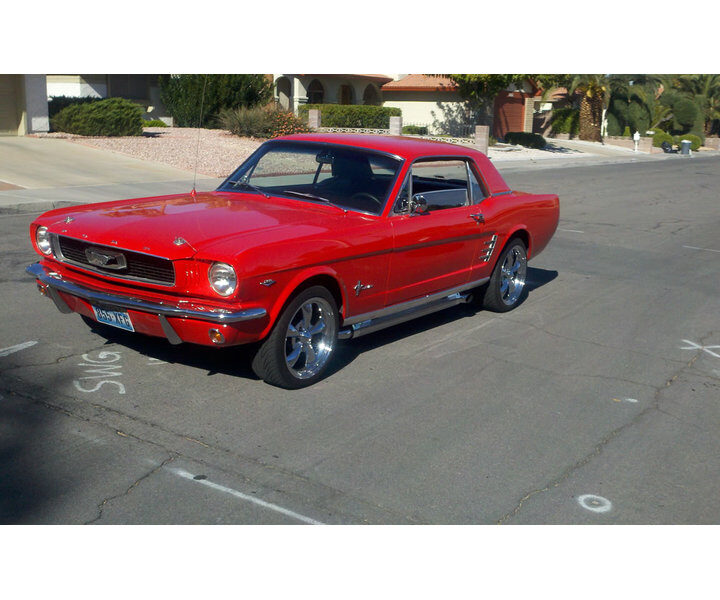 1966 Mustang Coupe Red Street View