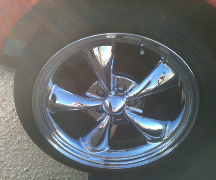 1966 Mustang Coupe Red Chrome Wheel