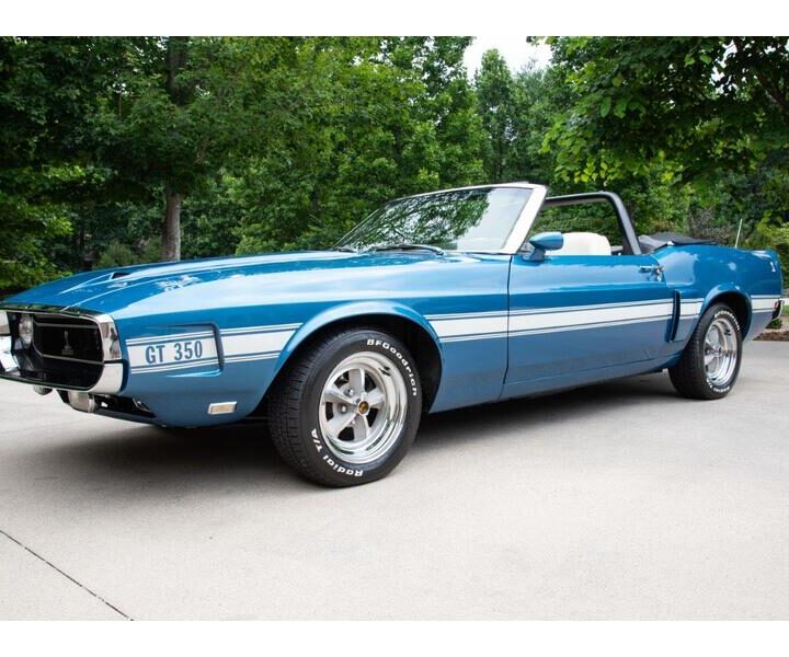 1969 Shelby GT350 Convertible Blue with White