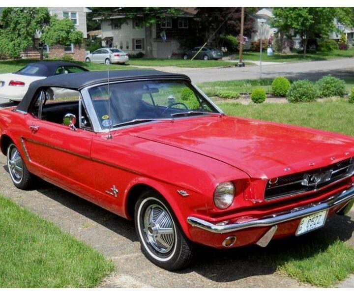 1965 Mustang Convertible Red Front Wheels