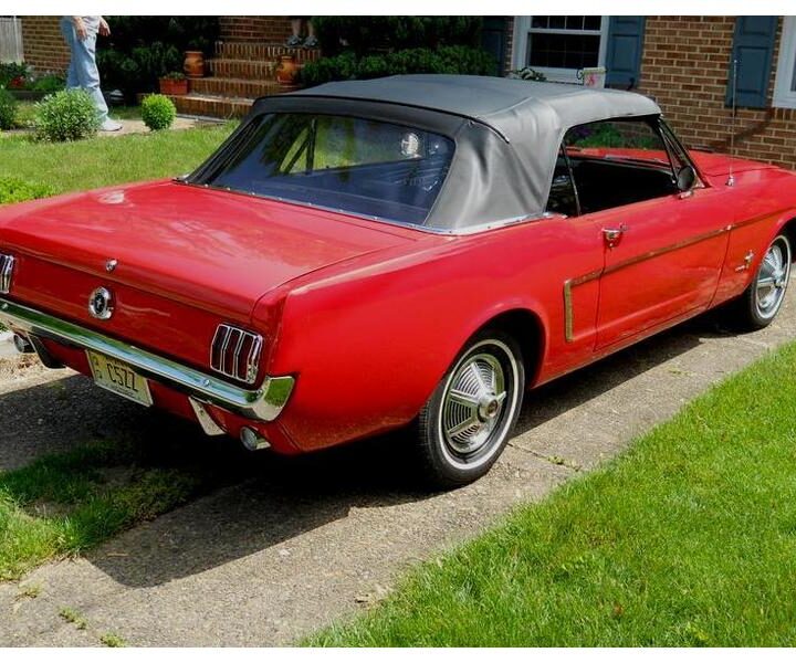 1965 Mustang Convertible Red Black Top