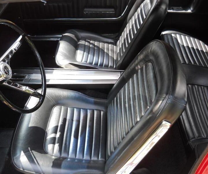 1965 Mustang Convertible Red Interior Front Seats