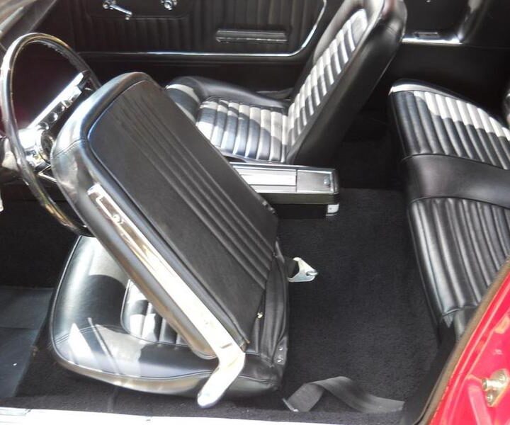1965 Mustang Convertible Red Interior Seats