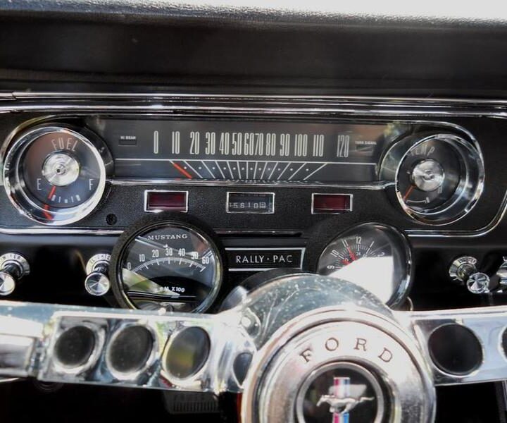 1965 Mustang Convertible Red Gauges