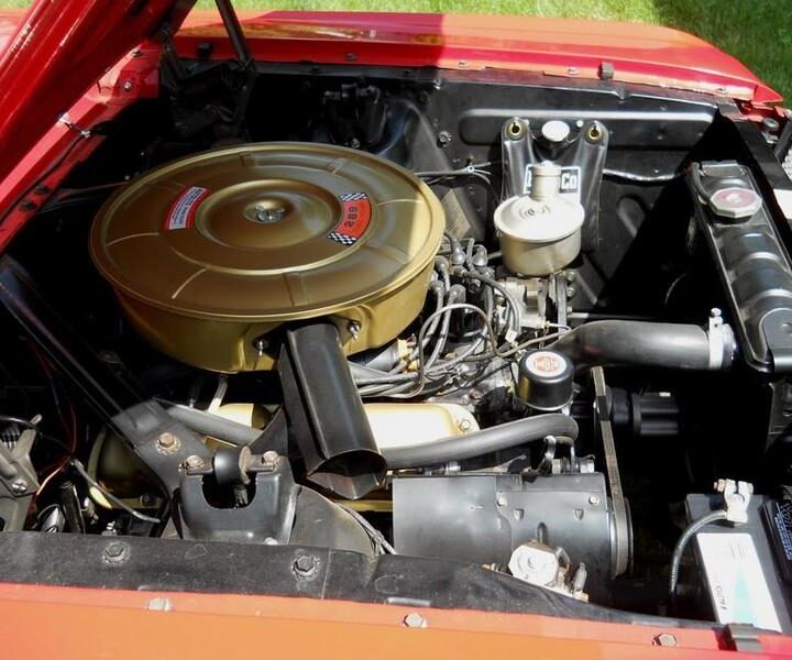 1965 Mustang Convertible Red Engine