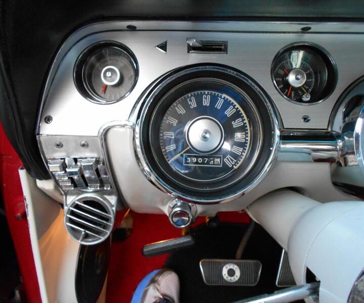 1967 Mustang Fastback Red Gauges