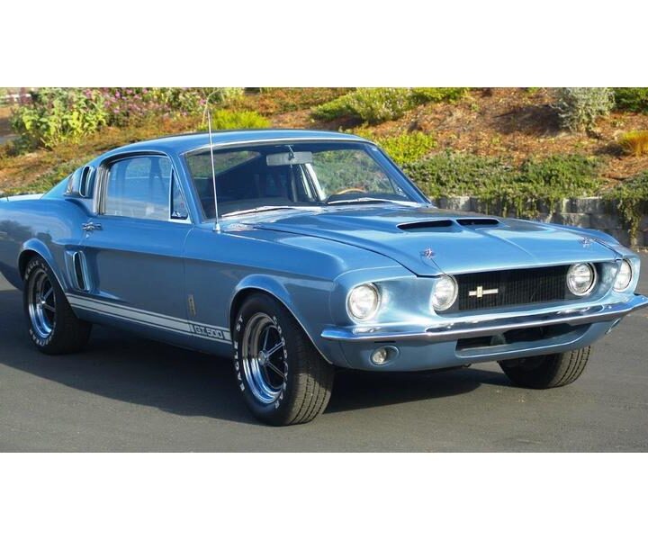 1969 Mustang GT 500 Blue Front