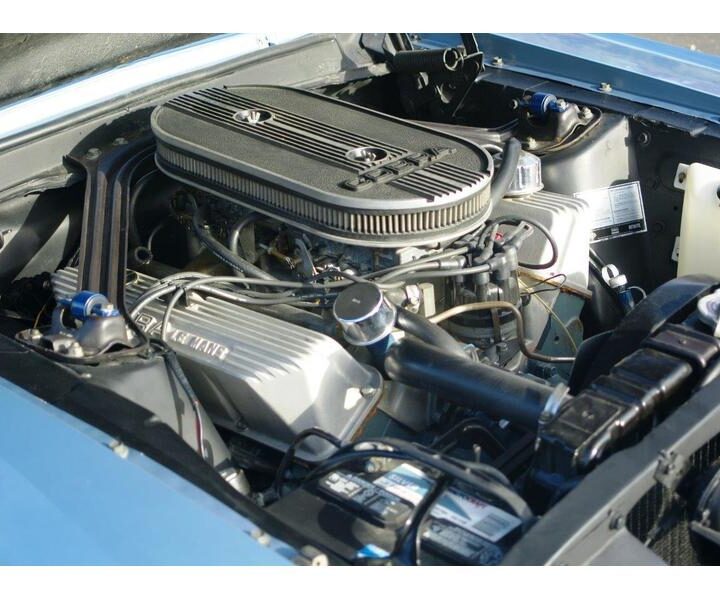1969 Mustang GT 500 Blue under hood