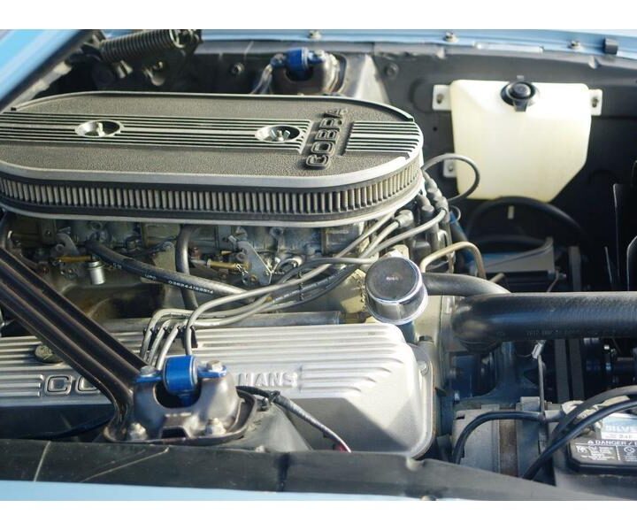 1969 Mustang GT 500 Blue engine