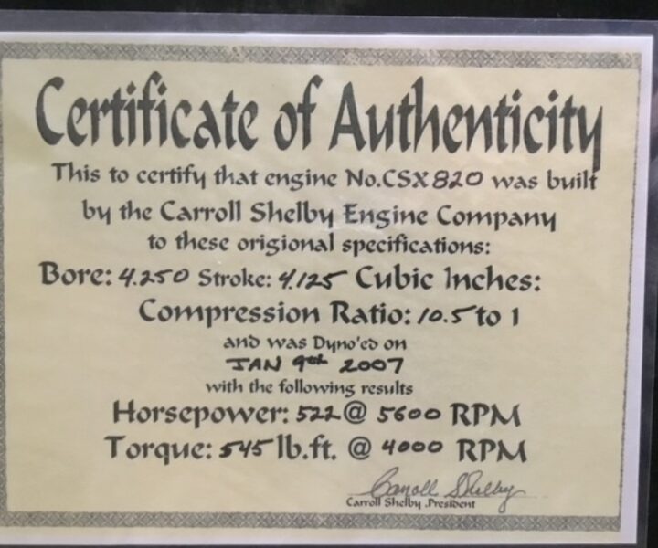 Shelby CSX820 2007 522hp