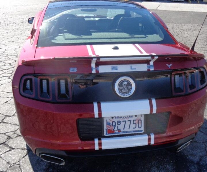 2014 Shelby Super Snake Red w/ White Stripes Rear